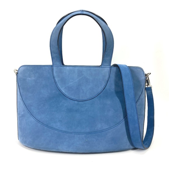BVLGARI Bvlgari Tote Bag, Shoulder Décolleté 2-Way Handbag, Suede, Women's, Blue